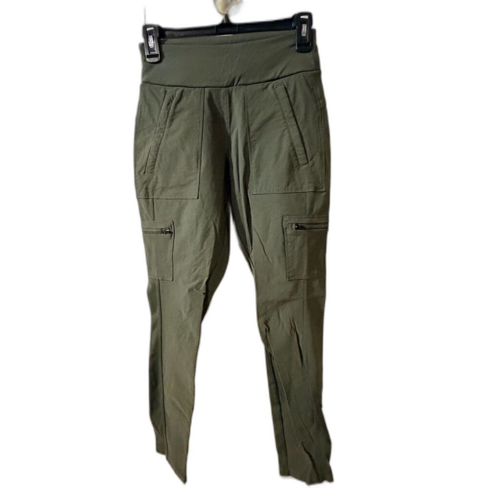 Athleta Deep Olive Green Active Cargo Pants size 2
